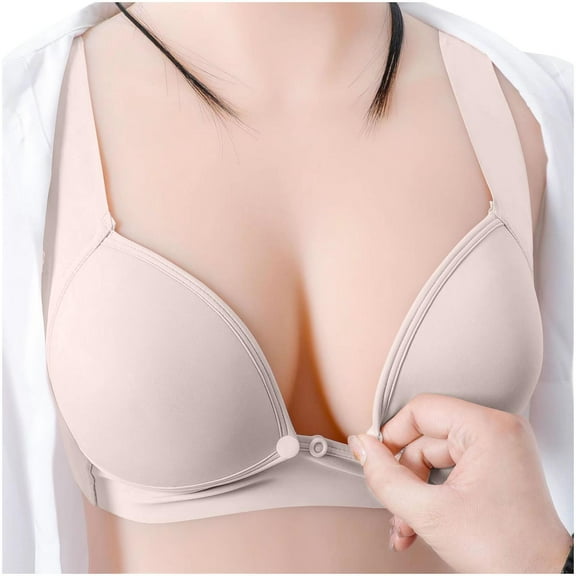 WCMZJ Front Close Nursing Bras for Breastfeeding Comfort Seamless Maternity Bra Wireless Support Pregnancy Lift Sleep Bralette
