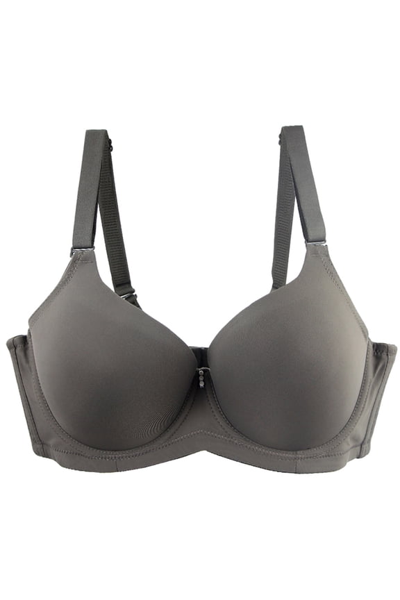 Full Coverage Convertible Unlined Bra for Women with Underwire Plus Size Comfortable Underwire T Shirt Bras Gray XL