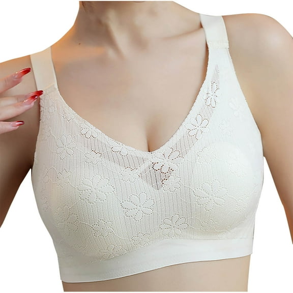 WCMZJ Lace Bras for Women No Underwire Wireless Push Up Seamless Full Coverage Comfort Sports Everyday Bra Plus Size