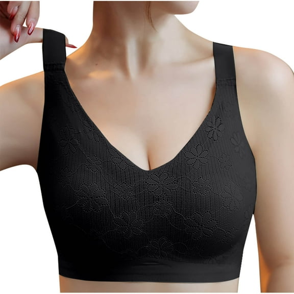 WCMZJ Lace Bras for Women No Underwire Wireless Push Up Seamless Full Coverage Comfort Sports Everyday Bra Plus Size