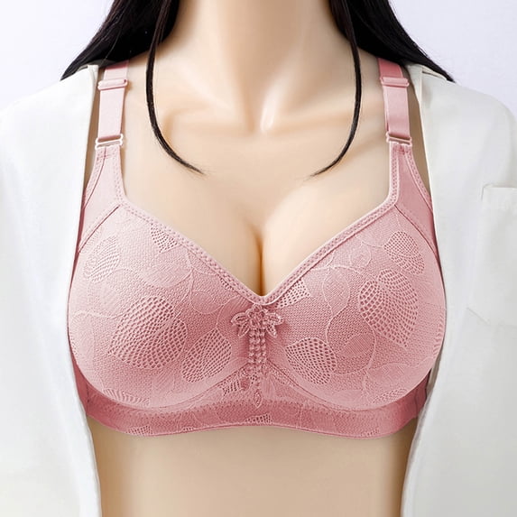 WCMZJ Push Up Bras for Women No Underwire Comfortable Breathable Bra Full Coverage Padded Bralette Smoothing Everyday Bra