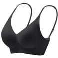 thumbnail image 1 of WCMZJ Push Up Bras for Women Wireless Bra Silicone Soft Support Seamless Comfortable Wire Free Bralette Small to Plus Size Black L, 1 of 4