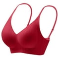 thumbnail image 1 of WCMZJ Push Up Bras for Women Wireless Bra Silicone Soft Support Seamless Comfortable Wire Free Bralette Small to Plus Size Red XXL, 1 of 4