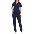 thumbnail image 1 of WCMZJ Scrub Tops Women Soild Stretchy Nurse Uniform Professionals Medical V-Neck Workwear Short Sleeve Shirt, 1 of 3