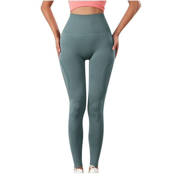 WCMZJ Scrunch Butt Lifting Seamless Leggings for Women High Waisted Tummy Control Legging Casual Mesh Sheer Breathable Workout Pants Green M