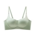 thumbnail image 1 of WCMZJ Seamless Bras Full Coverage Wireless Push Up Bra for Women No Underwire Comfort V Neck Bralettes with Support Green XL, 1 of 3
