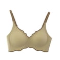 thumbnail image 1 of WCMZJ Seamless Bras for Women No Underwire Push Up Bra Full Coverage V-Neck Wirefree Bralettes Soft T-Shirt Bra Everyday Bra, 1 of 3