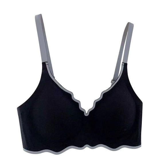 WCMZJ Seamless Bras for Women No Underwire Push Up Bra Full Coverage V-Neck Wirefree Bralettes Soft T-Shirt Bra Everyday Bra