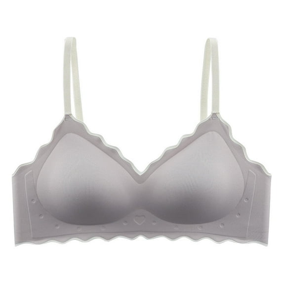 WCMZJ Seamless Wireless Bra for Women Classic Jelly Strip Lift Everyday Bra Soft and Comfortable T-Shirt Bra