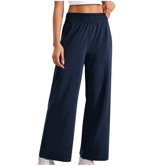 WCMZJ Wide Leg Dressy Pants for Women Palazzo High Waisted Pants Casual Work Bussiness Trousers Spring Fall Clothes
