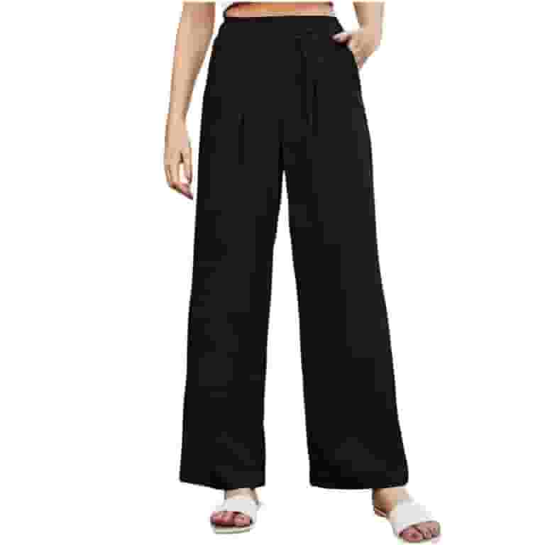 Casual Solid Sequins Loose Mid Waist Wide Leg Solid Color Bottoms(3 Colors) Casual Solid Sequins Loose Mid Waist Wide Leg Solid Color Bottoms(3 Colors)