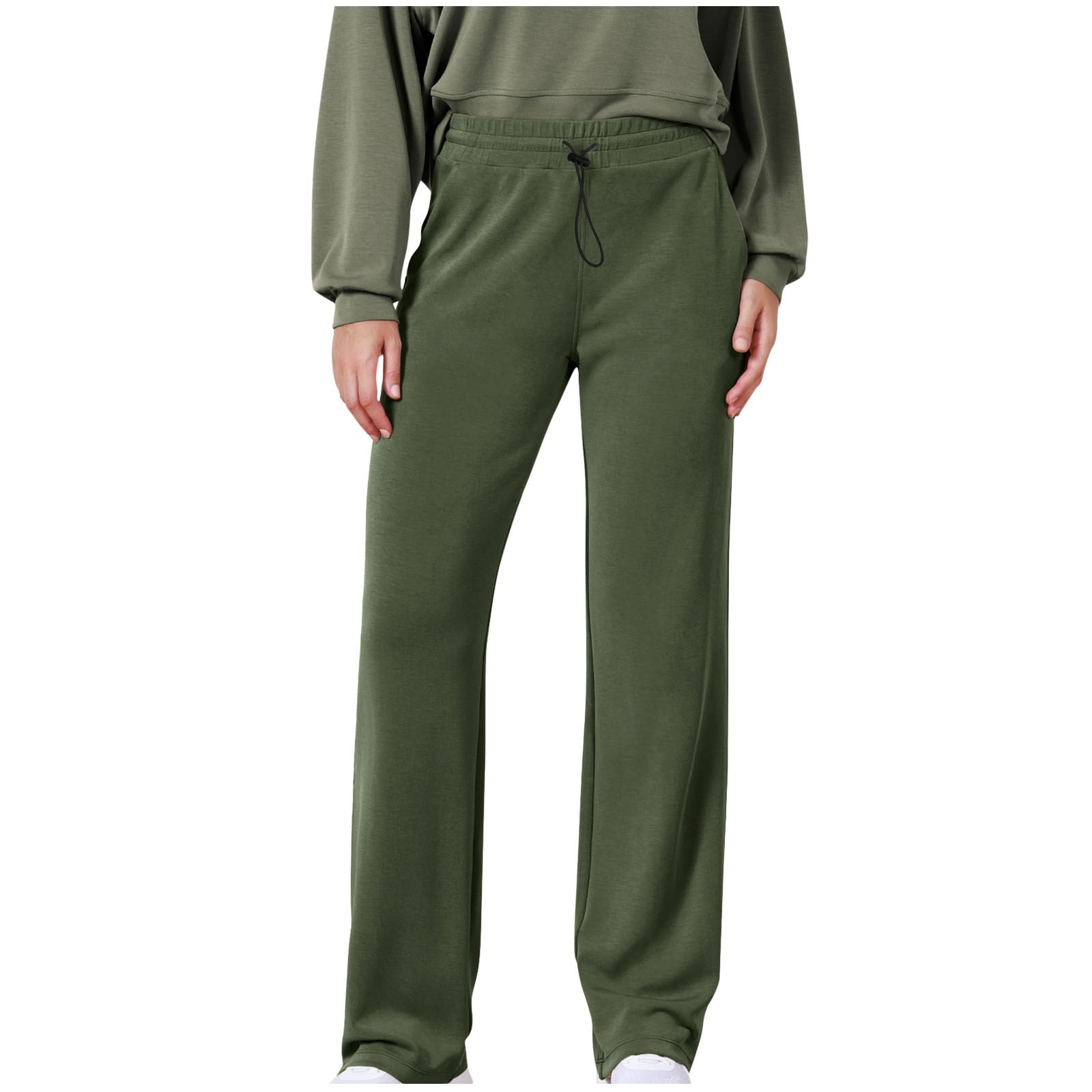 【COLOR iN ID】Color Matching Pocket Wide Pants WCMZJ-Women-s-Soft-Wide-Leg-