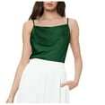 thumbnail image 1 of WCMZJ Women's Spaghetti Straps Square Neck Satin Camisole Casual Silk Camisole Summer Sleeveless Cool Loose Blouses, 1 of 5