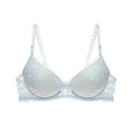 thumbnail image 1 of WCMZJ Womens Balconette Lace Bra Push Up Sheer See Through Underwire Embroidered Unlined Everyday Bras, 1 of 6