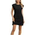 thumbnail image 1 of WCMZJ Womens Summer Dresses Fashion 2025 Cap Sleeve Spring Mini Dress Casual Beach Vacation Clothes Dresses Black L, 1 of 8
