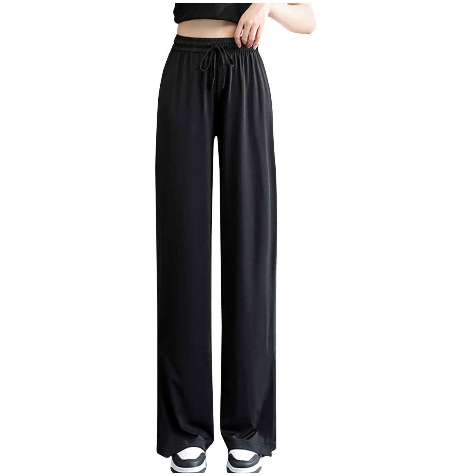 Allegra K Women's Wide Leg Palazzo Pants - High Waist, Tie Knot, With Pockets - View #7