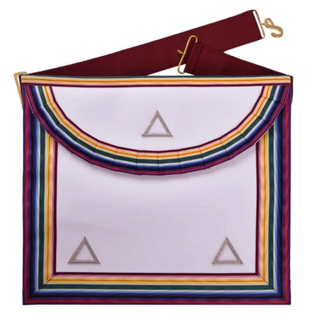 WCN & PCN Royal Ark Mariner AMD Apron - Silver Snake Fitting with Multi-Color Ribbon