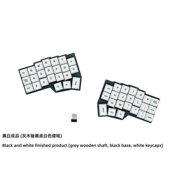 WCORNE V4.1 Wireless Split Ergonomic Keyboard, 2.4G VIAL Programmable Mechanical Keyboard with Hot-Swappable Switches