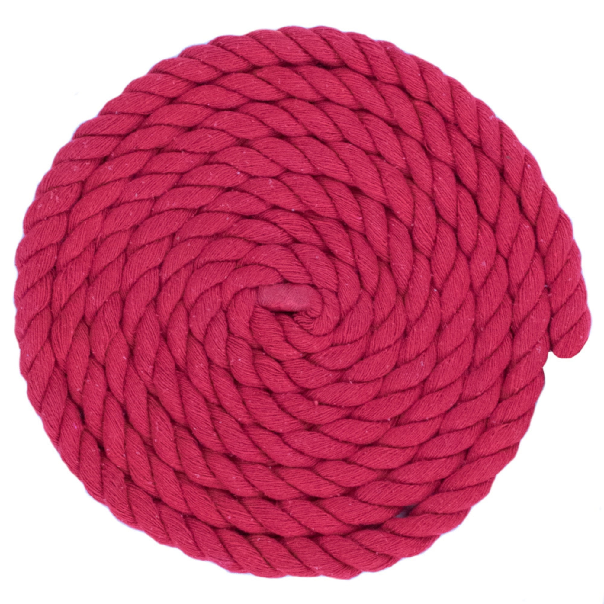 WCP 1/2 Inch Thick Super Soft Artisan Decorative Twisted 100% Cotton Rope -  Red 