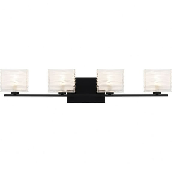 WCP8604MBK Quoizel Lighting Westcap - 4 Light Bath Vanity-6.75 Inches Tall and 32 Inches Wide