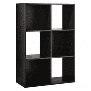 WCS 11" 6 Cube Storage Shelf Organizer: Versatile Bookshelf with Open Back, Vertical or Horizontal Configuration, Easy Assembly,Espresso Wood