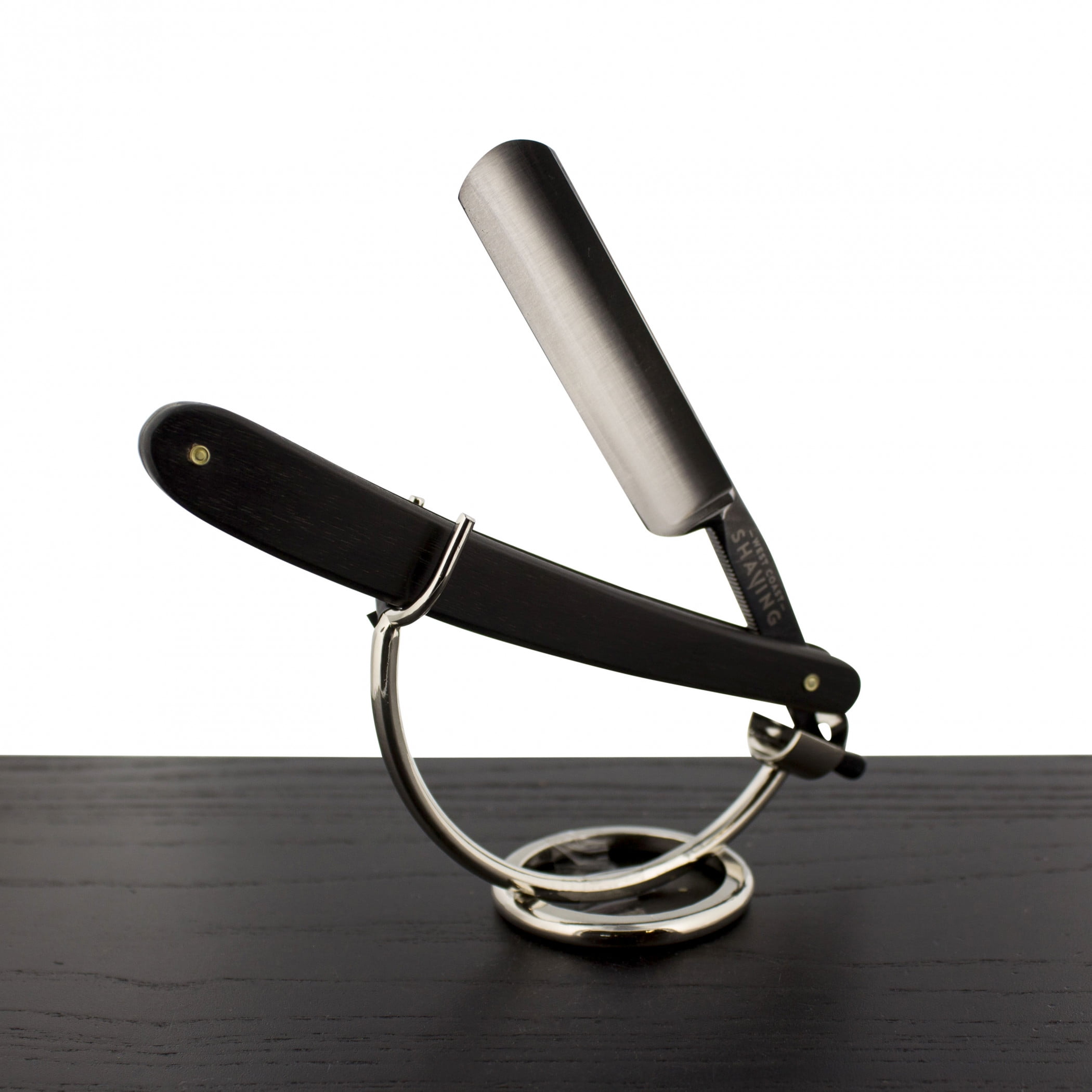 WCS Ebony Wood Straight Razor, 5/8 Carbon Steel