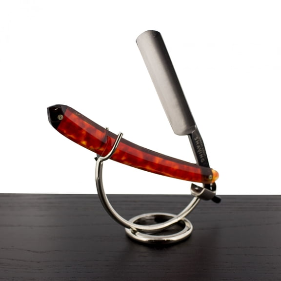 WCS Red Tortoise Shell Straight Razor, 5/8 Carbon Steel