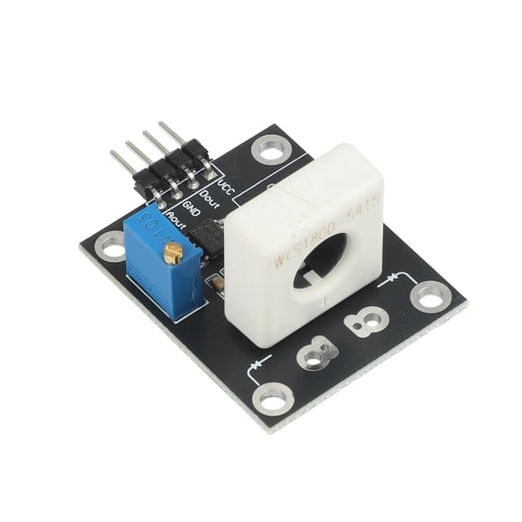 WCS1800 Hall Effect Current Sensor Module DC 35A Detection with 60mV Resolution and Overcurrent Protection for Electrical Monitoring Systems, Blue