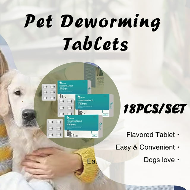 WCUCV Dewormer for Cats, Dewormer Tablets Treats for Common Worm In
