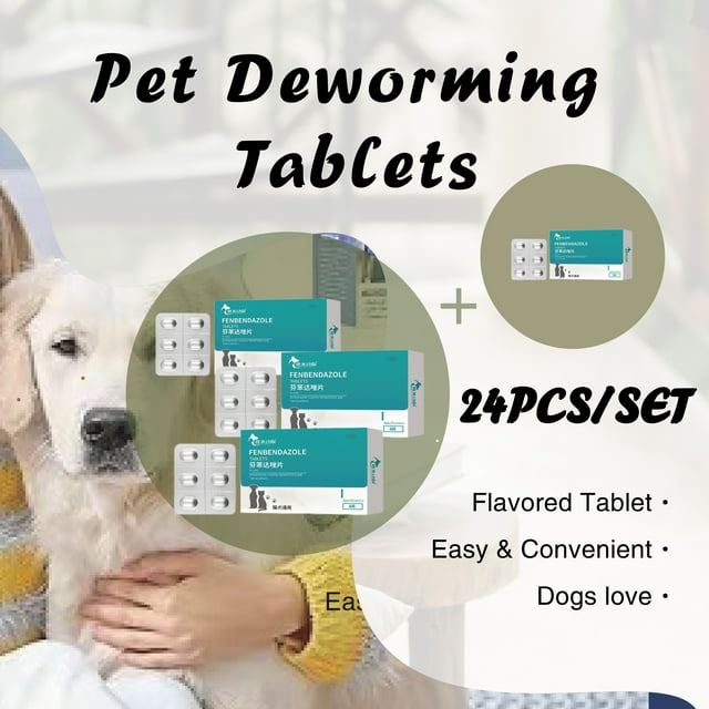 WCUCV Kitten Dewormer, 4 Packets Dog Dewormer Medium Dog6 Capsules Pet
