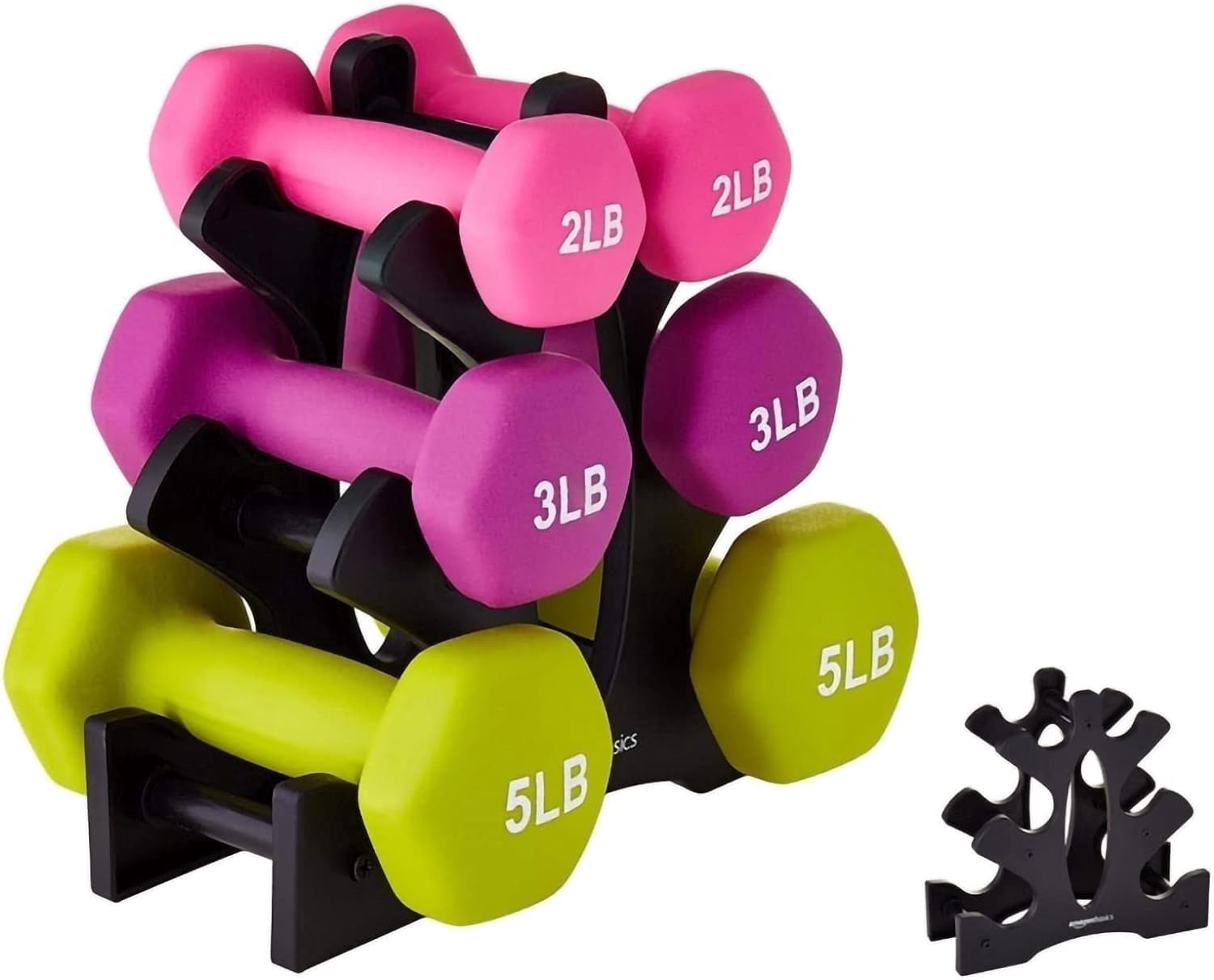 WCX Dumbbell Rack, 3 Tier 23x22.5x8.5cm Dumbbell Rack PP Triangular Dumbbell Rack Stand Multilevel Weight Holder Storage Accessories for Home Gym Exercise-0614