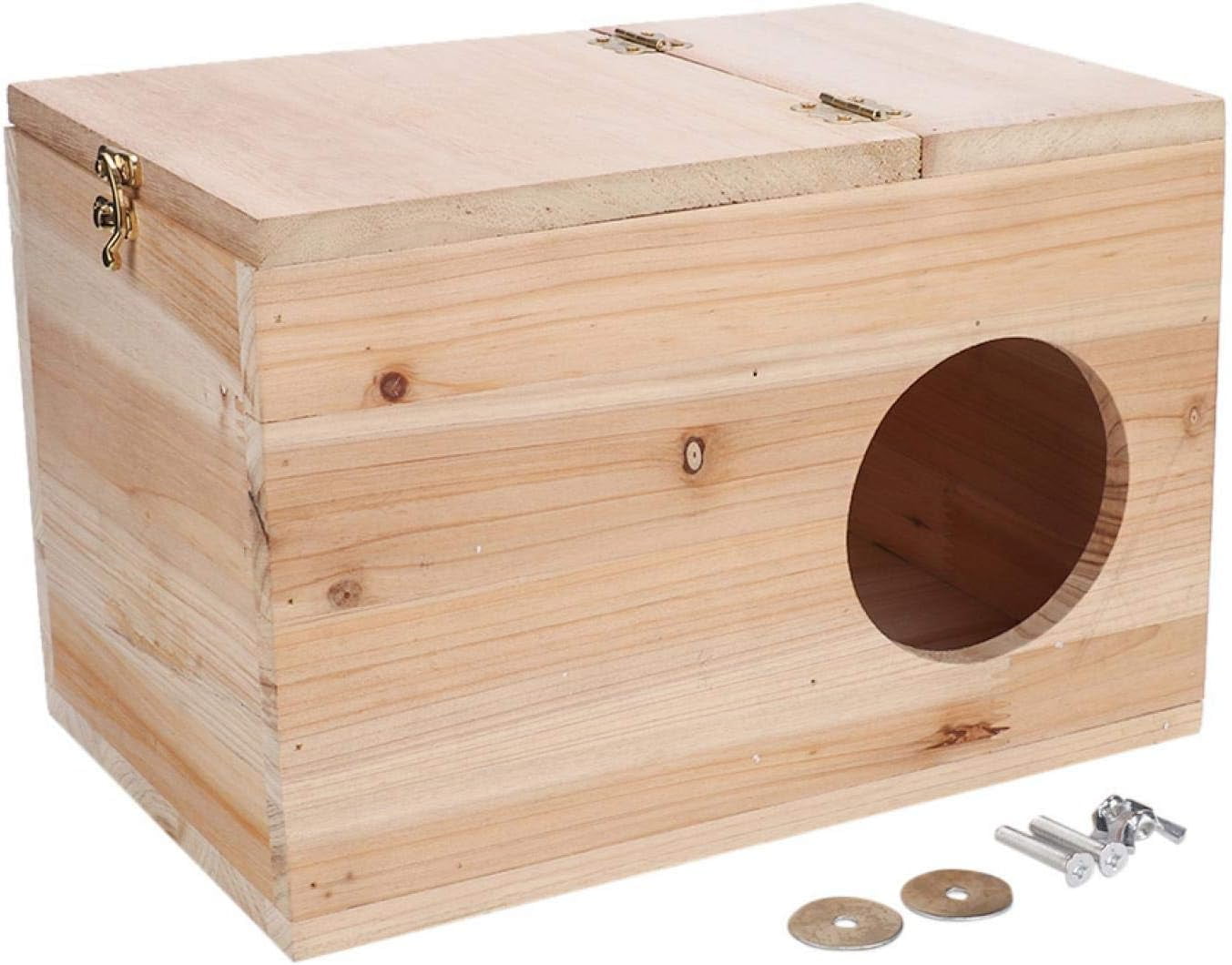 WCX Large Bird Breeding Box, Natural Safety Wood Pets Animal Chinchilla ...