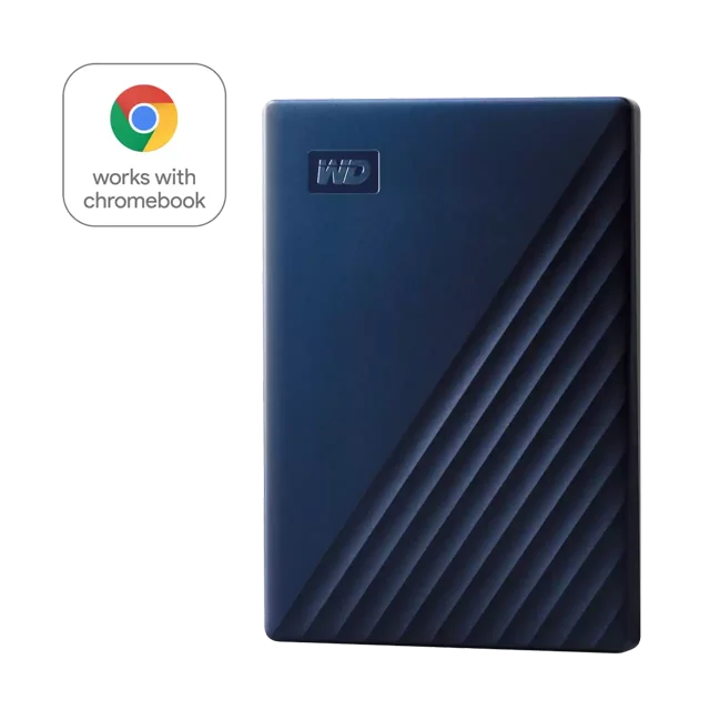 WD 2TB Drive for Chromebook USB 3.2 Gen 1, 2.5" Portable External Hard Drive HDD - WDBB7B0020BBL-WEWM