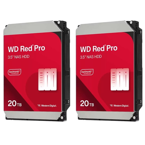 WD 2x WD Red Pro 3.5" SATA III Internal Desktop NAS Hard Drive