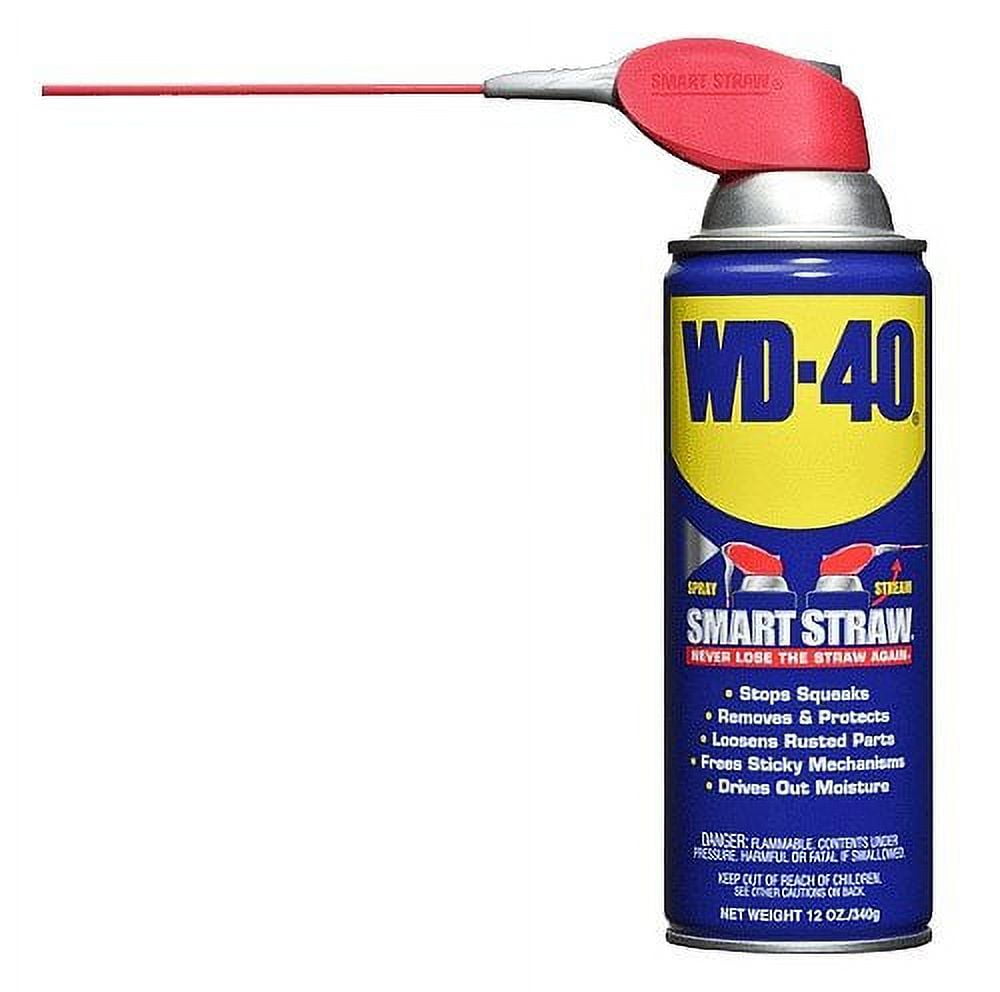 WD-40 Smart Straw Multi-Purpose Lubricant Spray: Sprays 2 Ways, 12