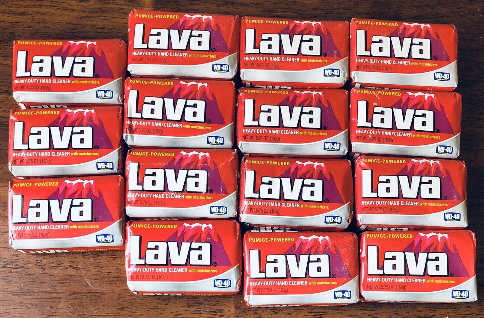 Lava Heavy Duty Hand Cleaner Pumice Soap with Moisturizers, 4 Bars [5.75 oz each] with A Compatible Sparklen Wooden Nail Brush