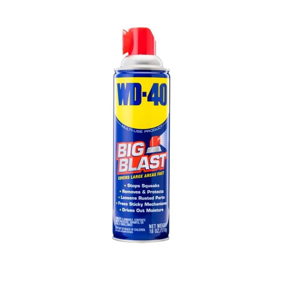 WD-40 Multi-Use Product Big-Blast Lubricant with Wide Nozzle Spray, 18 oz