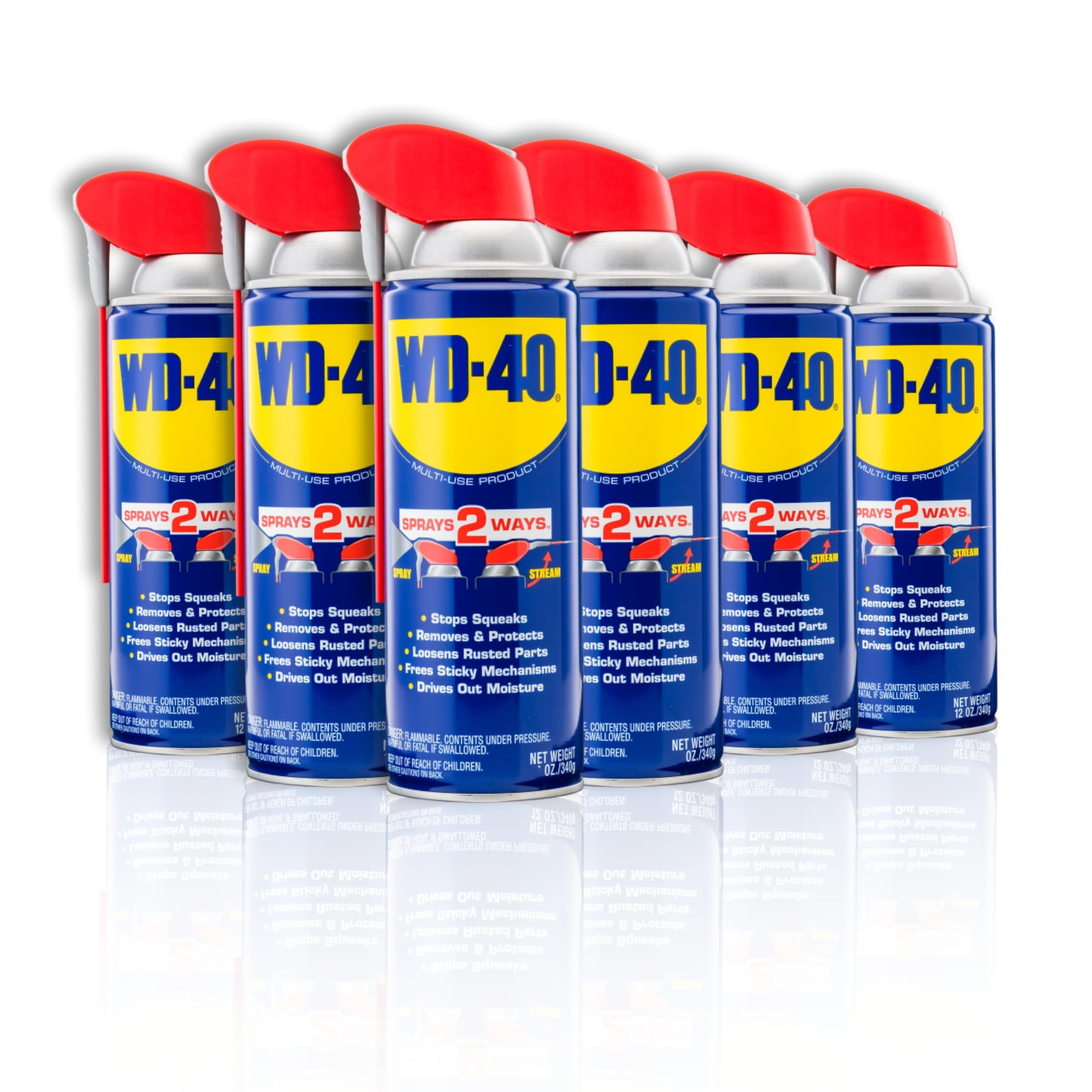 WD-40 Multi-Use Product - Multi-Purpose Lubricant with Smart Straw Spray. 8 oz. 6 Pack