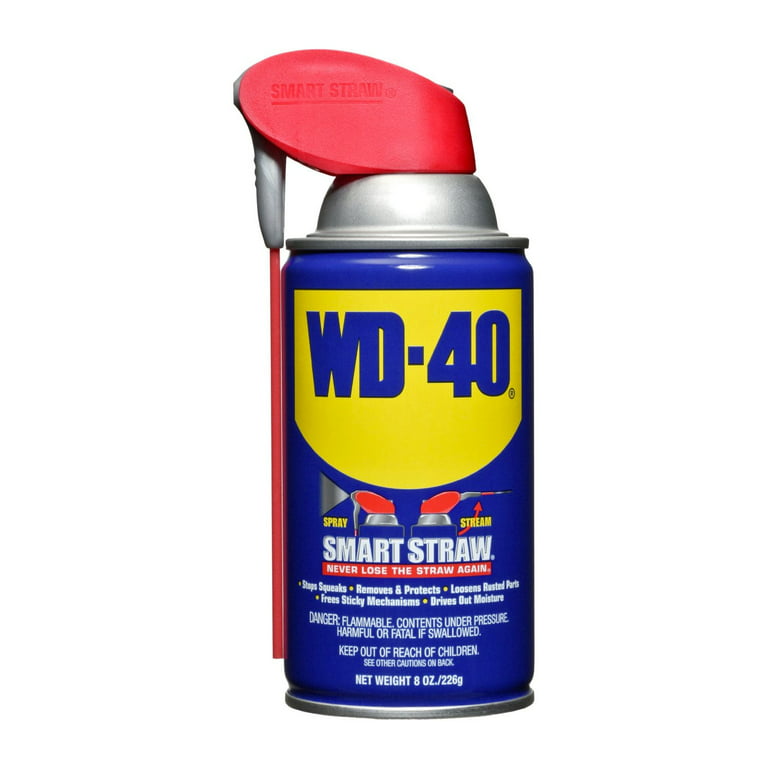 WD-40 8 oz. Original WD-40 Formula, Multi-Purpose Lubricant Spray with  Smart Straw 110057 - The Home Depot