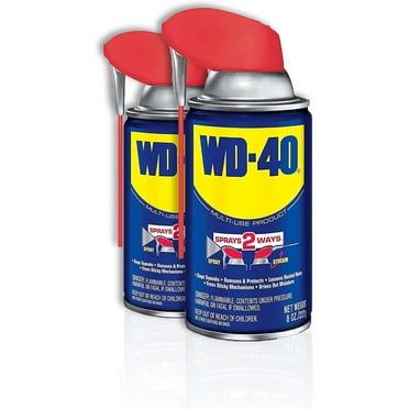 WD-40 Multi-Use Product with SMART STRAW SPRAYS 2 WAYS, 8 OZ [2-PACK]