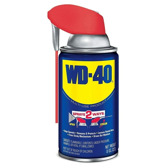 2 Pack - WD-40 Original Formula, Multi-Use Product with Smart Straw Sprays 2 Ways, Stops Squeaks, Protects Against Corrosion, Loosens Rusted Parts, Frees Sticky Mechanisms, Drives Out Moisture, 8 OZ