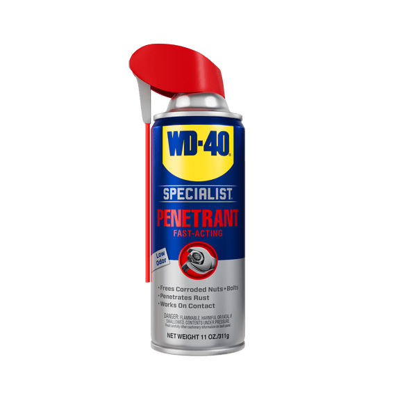 WD-40 Specialist Penetrant Fast-Acting Rust Remover Spray with Smart Straw
