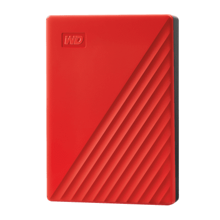 WD - My Passport 4TB External USB 3.0 Portable Hard Drive - Red