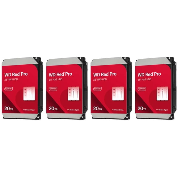 WD 4x WD Red Pro 3.5" SATA III Internal Desktop NAS Hard Drive