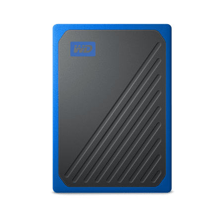 WD - My Passport Go 500GB External USB 3.0 Portable Solid State Drive - Black/Cobalt