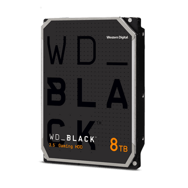 WD_BLACK 8TB Gaming SATA HDD, 3.5" Internal Hard Drive HDD, 7200 RPM, 256MB Cache - WD8002FZBX