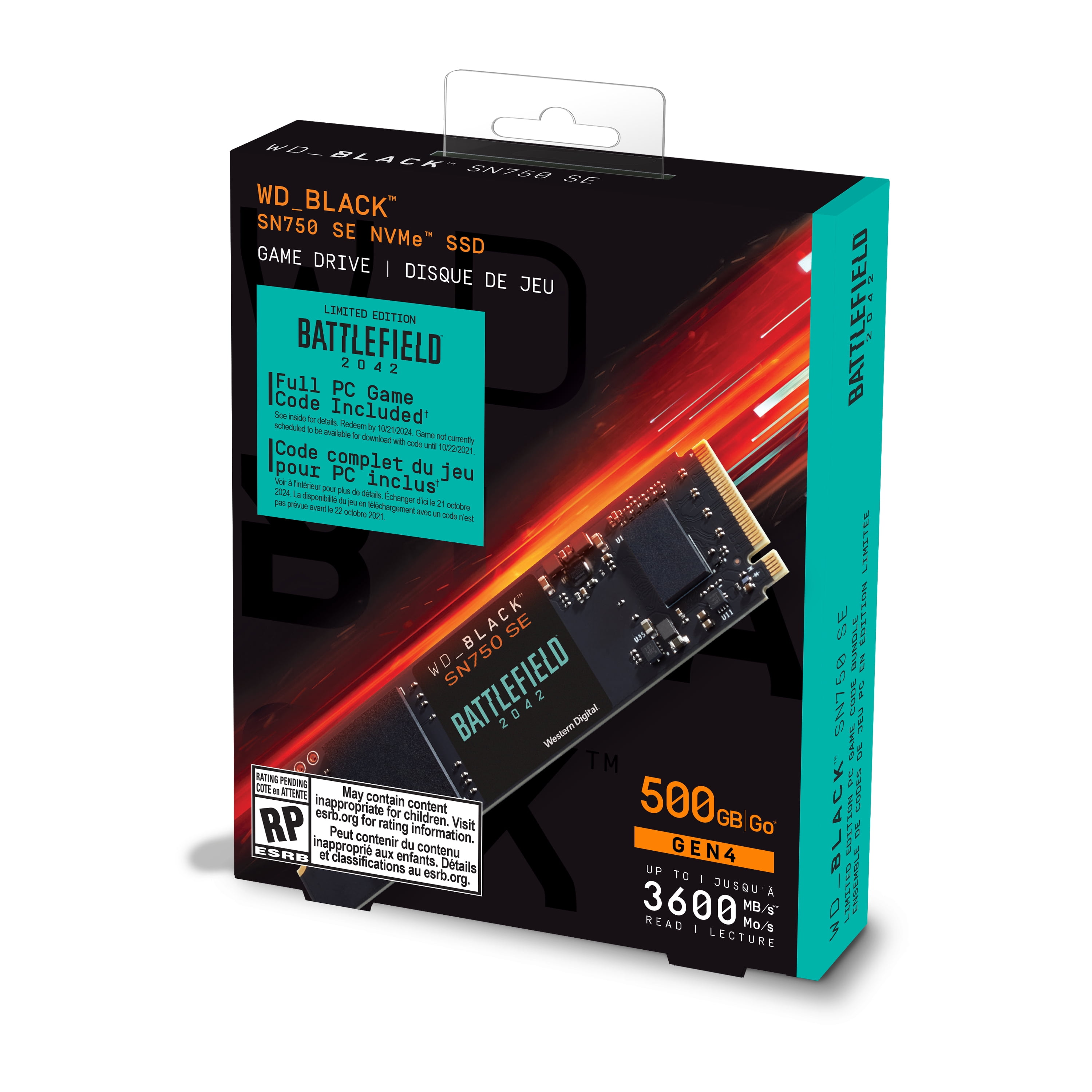 WD_BLACK 1TB SN750 SE NVMe SSD with Battlefield 2042 Game