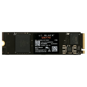 WD Black 1TB SN770 NVMe Internal Gaming SSD Solid State Drive - Gen4 PCIe, M.2 2280, up to 5,150 MB/s - WDBBDL0010BNC- WRWM