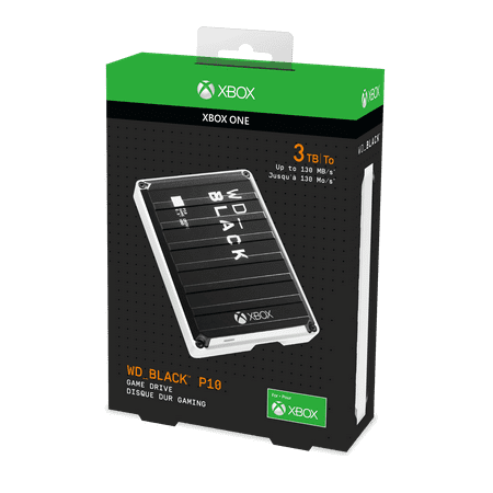 WD - P10 Game Drive For Xbox 3TB External USB 3.2 Gen 1 Portable Hard Drive - Black With White Trim