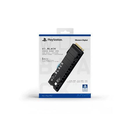 Western Digital WD_BLACK™ SN850 NVMe™ SSD for PS5™ Consoles M.2 2280 1TB PCI-Express 4.0 x4 Internal Solid State Drive (SSD) WDBBKW0010BBK-WRSN